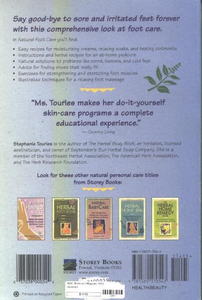 Natural Foot Care by Stephanie Tourles Back Cover