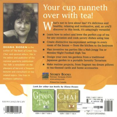 Steeped in Tea by Diana Rosen Back Cover