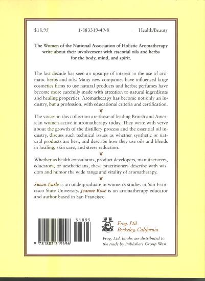 The World Of Aromatherapy by Jeanne Rose Back Cover
