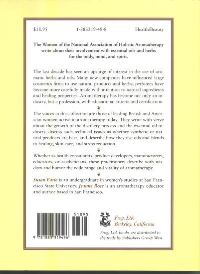 The World Of Aromatherapy by Jeanne Rose Back Cover