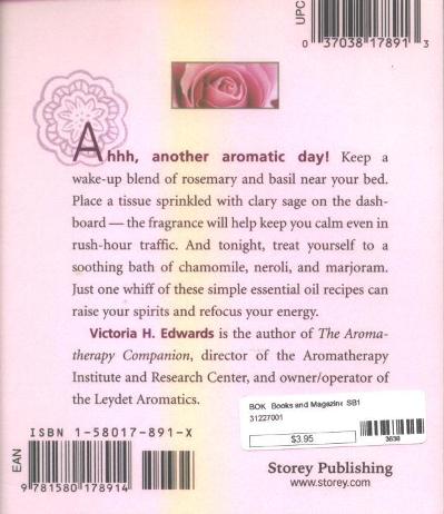 Aromatherapy by Victoria H. Edwards Back Cover