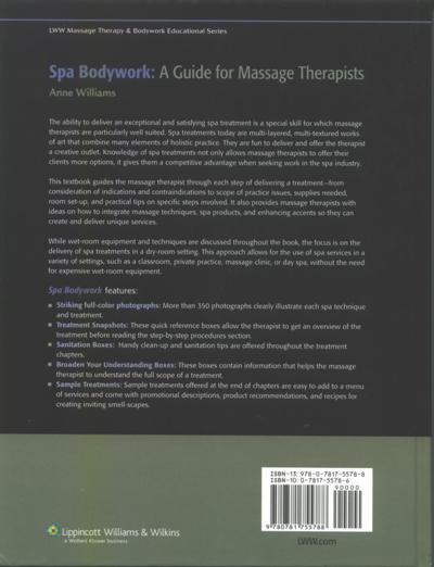 Spa Bodywork by Anne Williams Back Cover